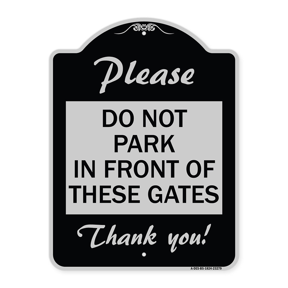 Please Do Not Park in Front of These Gates