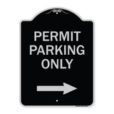 Permit Parking Only (With Right Arrow)