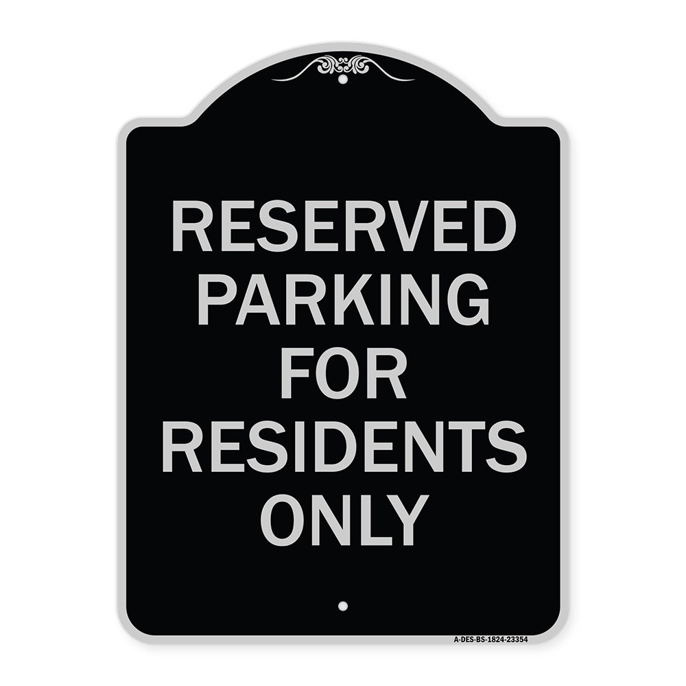Parking Space Reserved Sign Parking Reserved for Residents Only