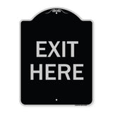 Parking Lot Sign Exit Here