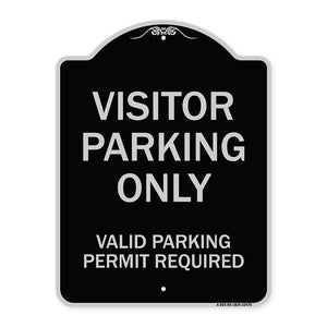 Parking Area Sign Visitors Parking Only - Valid Parking Permit Required