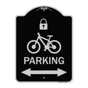 Parking (With Lock Cycle & Bidirectional Arrow Symbol)