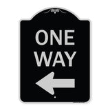 One Way Sign (Left Arrow)