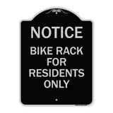 Notice Sign Bike Rack for Residents Only