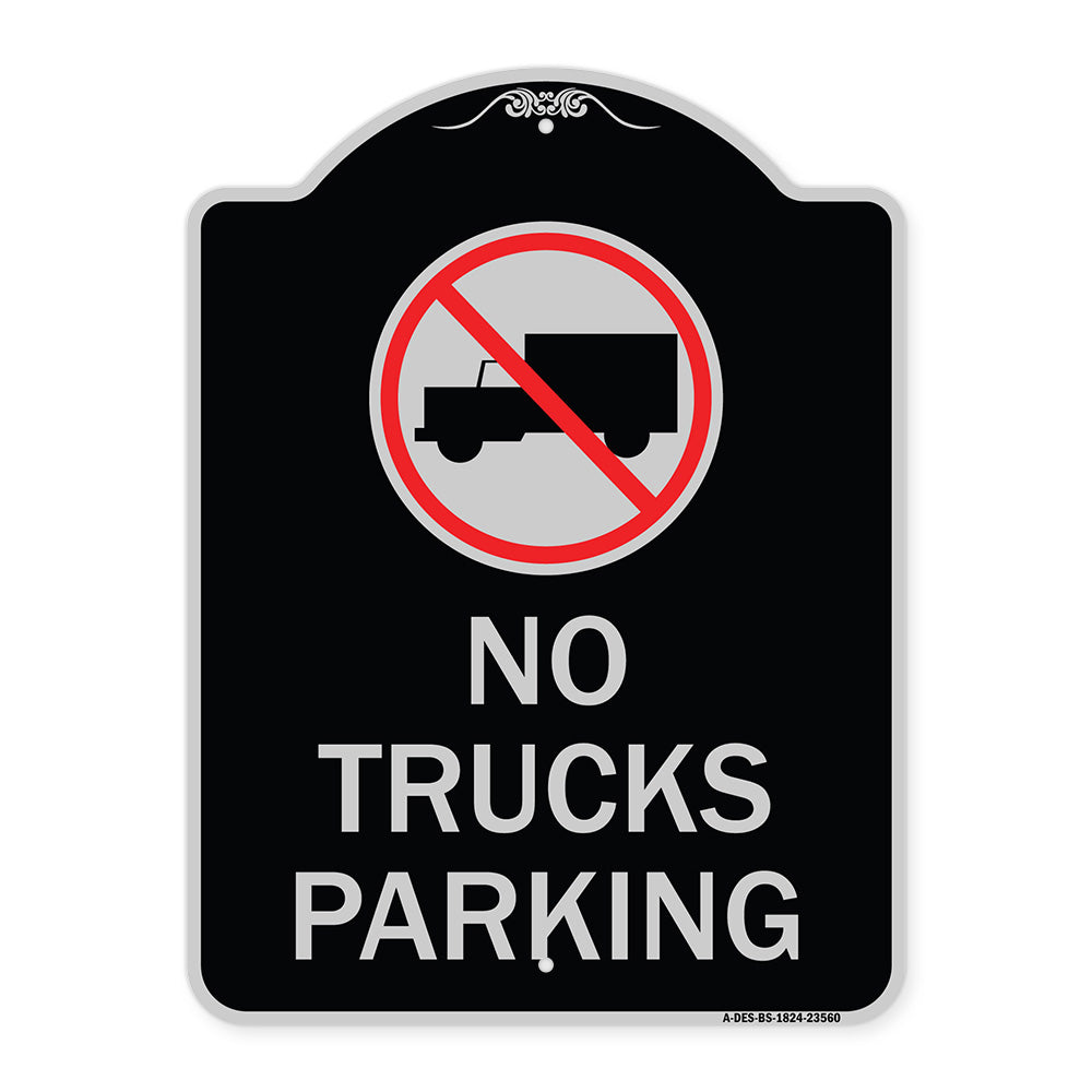 No Truck Sign No Truck Parking (With Symbol)