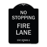 No Stopping Fire Lane - Refer to CVC 22500.1