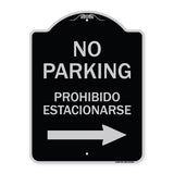 No Parking Prohibido Estacionarse (With Left Arrow)