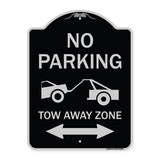 No Parking Tow-Away Zone with Bidirectional Arrow