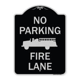 No Parking Fire Lane with Graphic