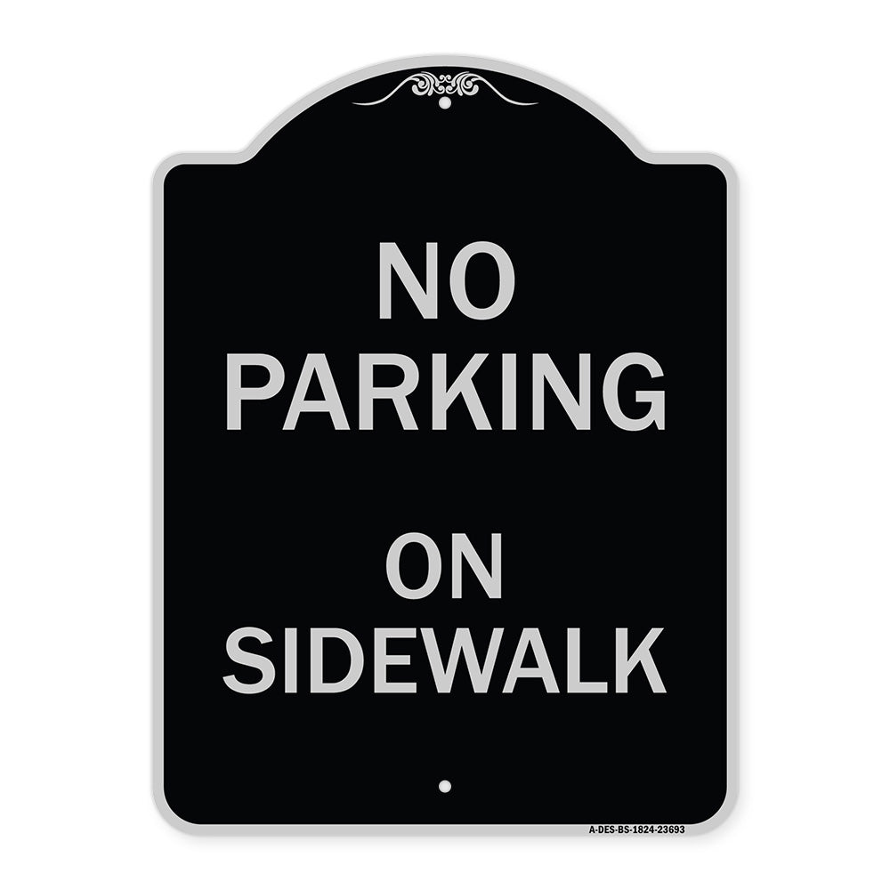No Parking on Sidewalk Parking Sign
