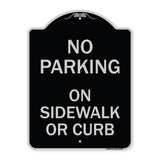 No Parking on Sidewalk or Curb