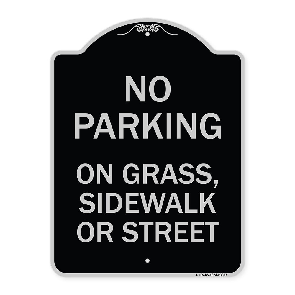 No Parking on Grass Sidewalk or Street