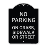No Parking on Grass Sidewalk or Street
