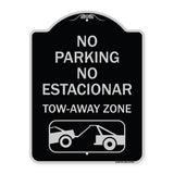 No Parking No Estacionar Tow Away Zone (With Graphic) Directional Arrow) Tacionamiento Zona De Cargamento