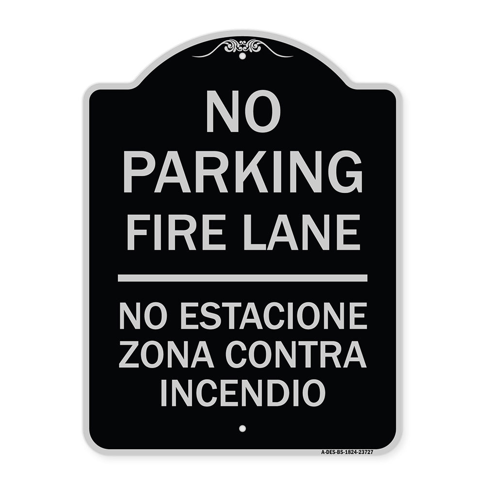 No Parking Fire Lane No Estacione Zona Contra Incendio