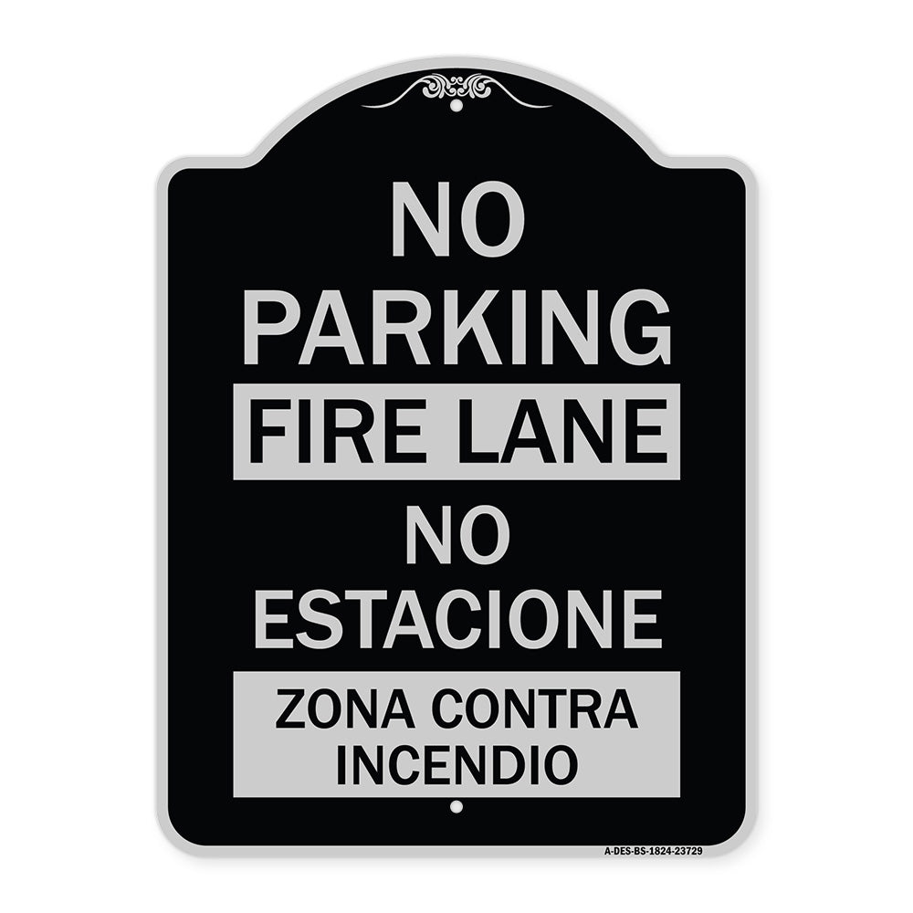 No Parking Fire Lane - No Estacione Zona Contra Incendio