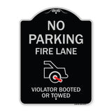 No Parking Fire Lane (With Graphic) Violators Booted or Towed