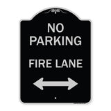 No Parking Fire Lane (With Bidirectional Arrow)