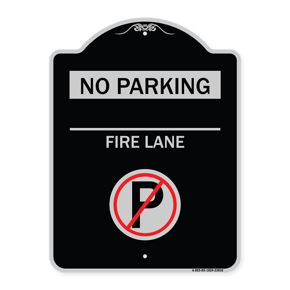 No Parking - Fire Lane (With No Parking Symbol)
