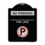 No Parking - Fire Lane (With No Parking Symbol)