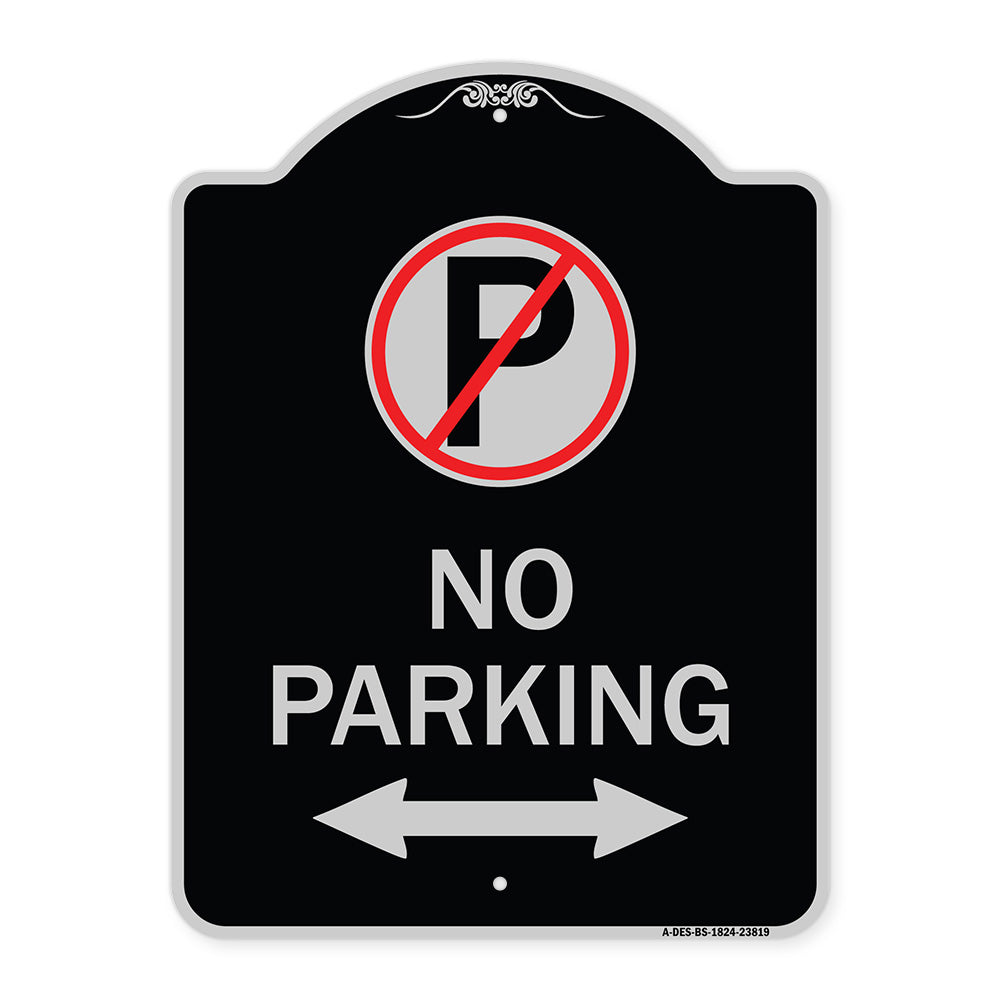 No Parking (No Parking Symbol and Arrow Pointing Left and Right)