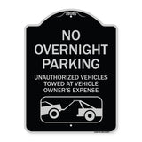 No Overnight Parking Unauthorized Vehicles Will Be Towed