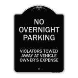 No Overnight Parking Violators Towed Away at Vehicle Owner's Expense