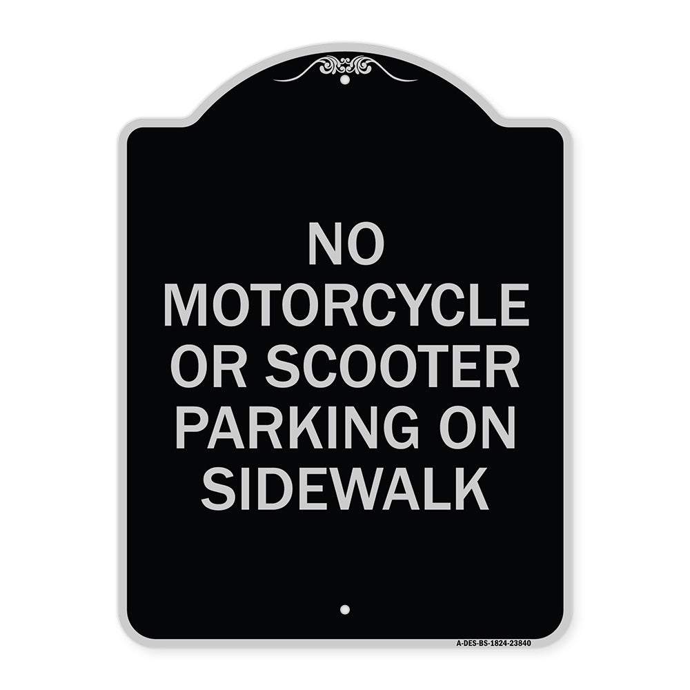 No Motorcycle or Scooter Parking on Sidewalk