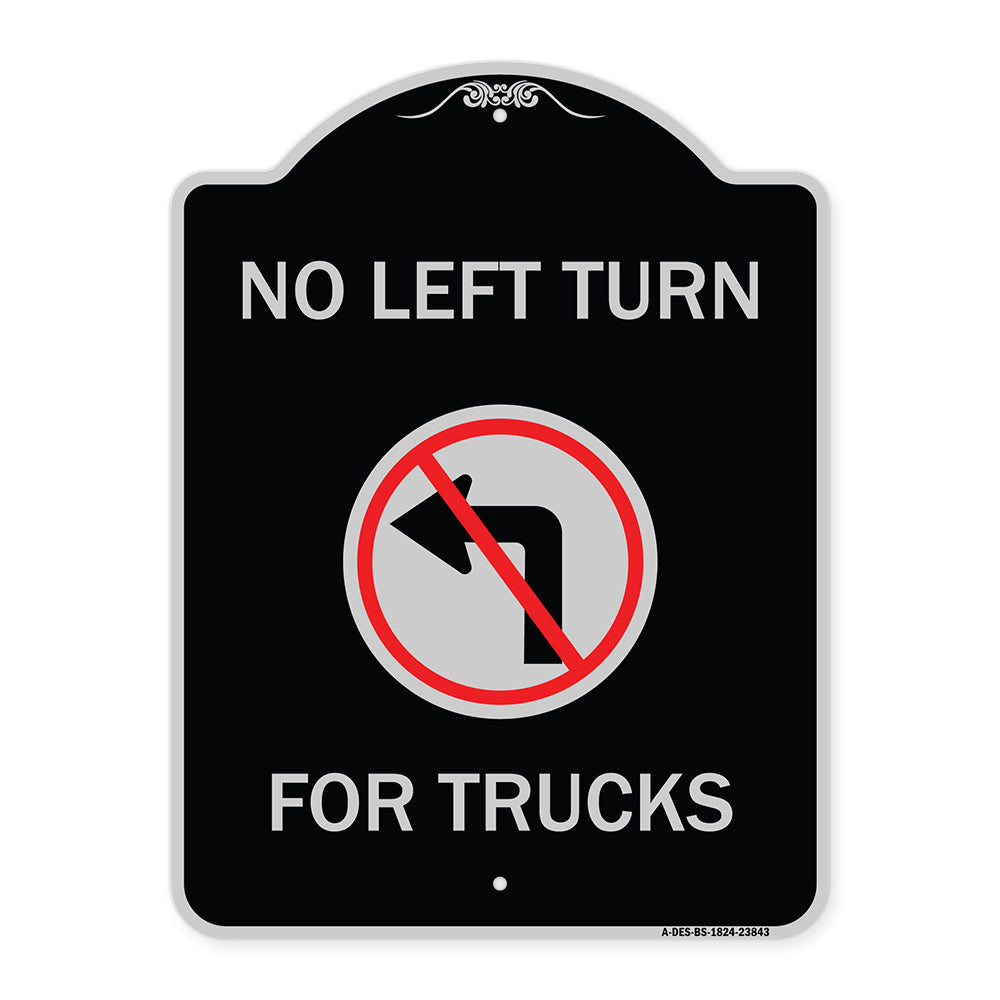 No Left Turn for Trucks with Graphic