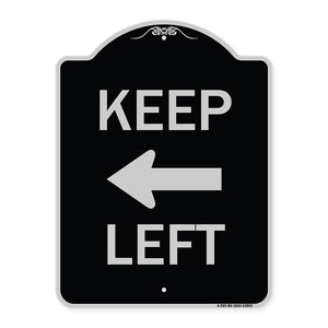 Keep Left Sign (Left Arrow)