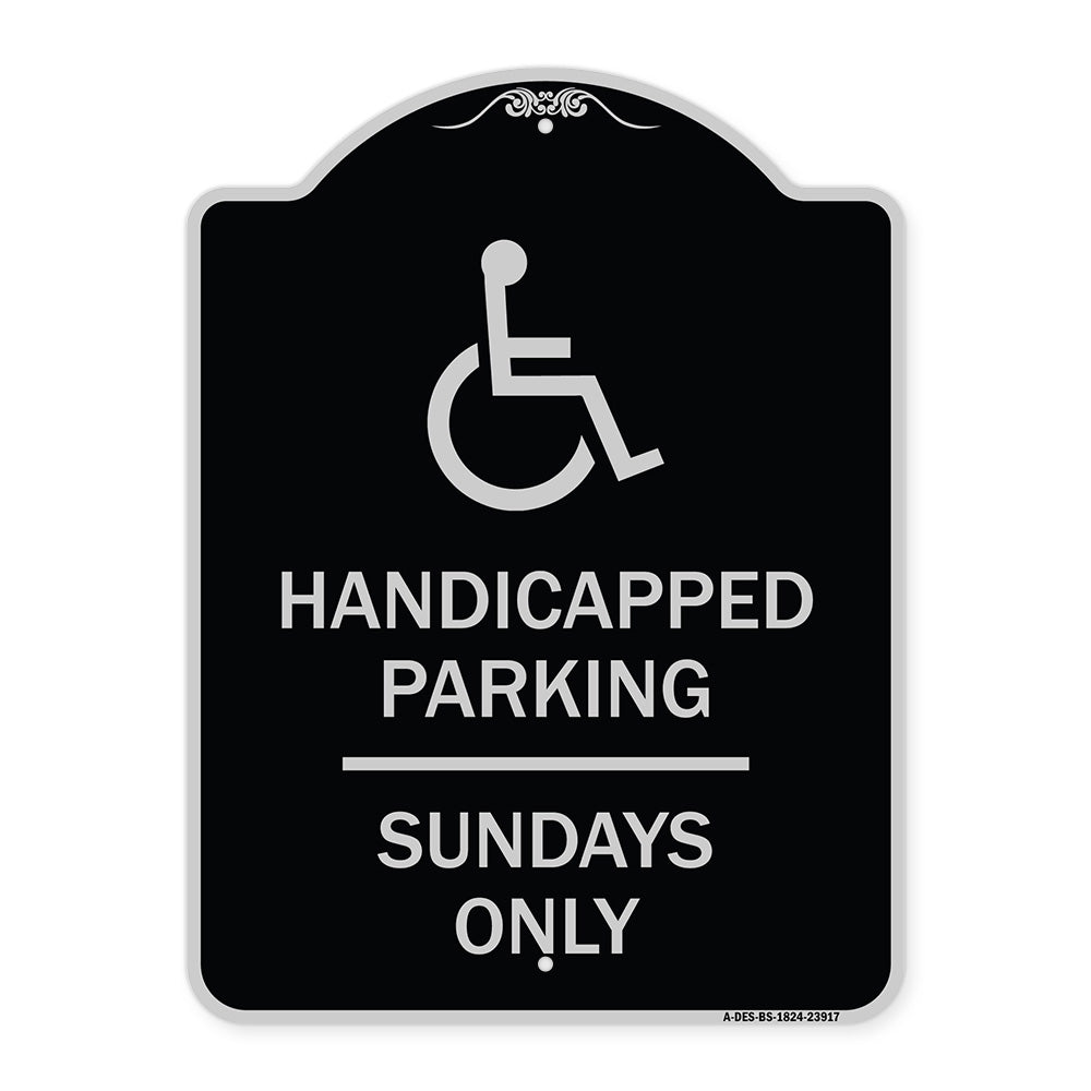Handicapped Parking - Sundays Only (With Graphic)