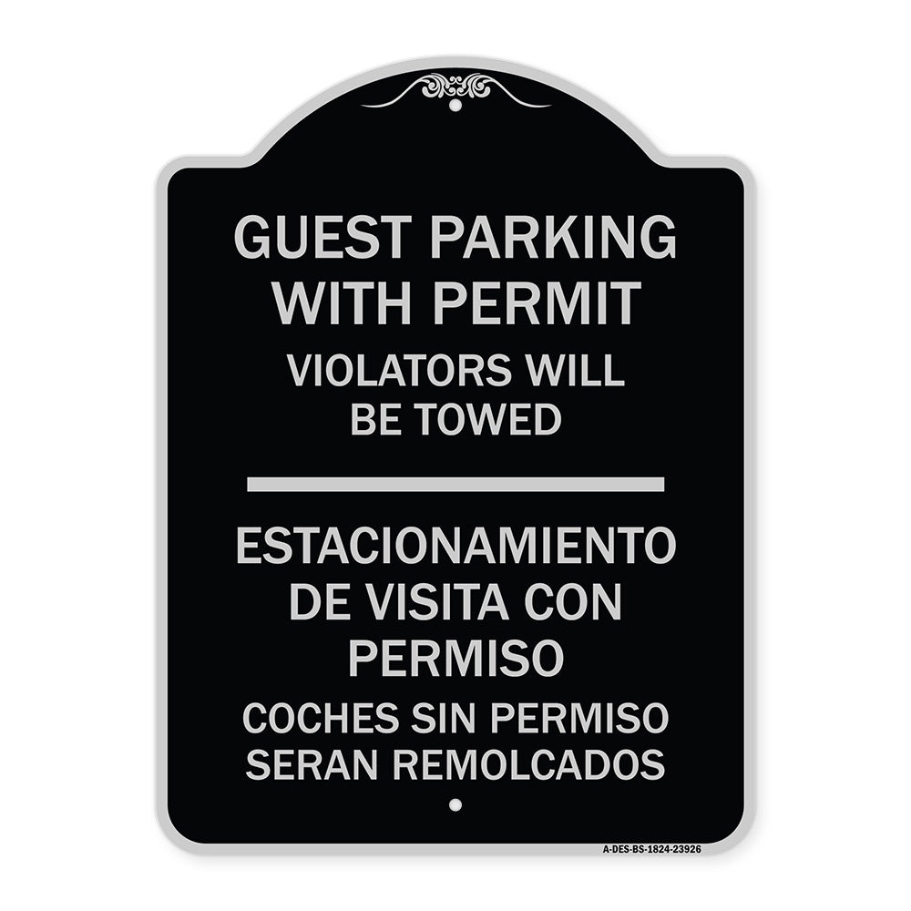 Guest Parking with Permit Violators Will Be Towed - Estacionamento De Visita Con Permiso Coches Sin Permiso Seran Remolcados
