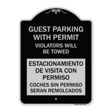 Guest Parking with Permit Violators Will Be Towed Estacionamento De Visita Con Permiso Coches Sin Permiso Seran Remolcadoa