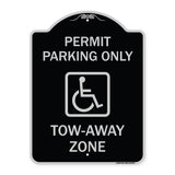 Georgia ADA Handicapped Parking Sign Accessible Permit Parking Only Tow-Away Zone with Symbol
