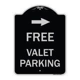 Free Valet Parking with Right Arrow