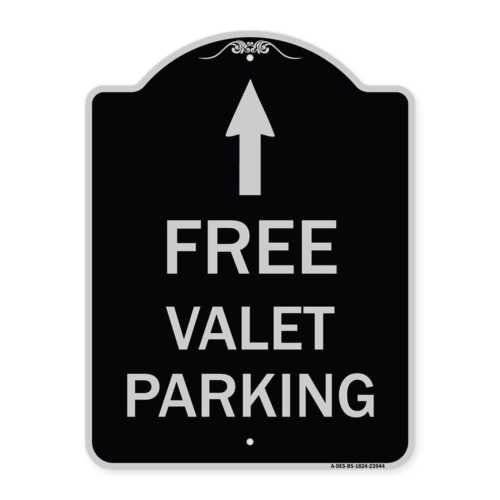 Free Valet Parking with Ahead Arrow
