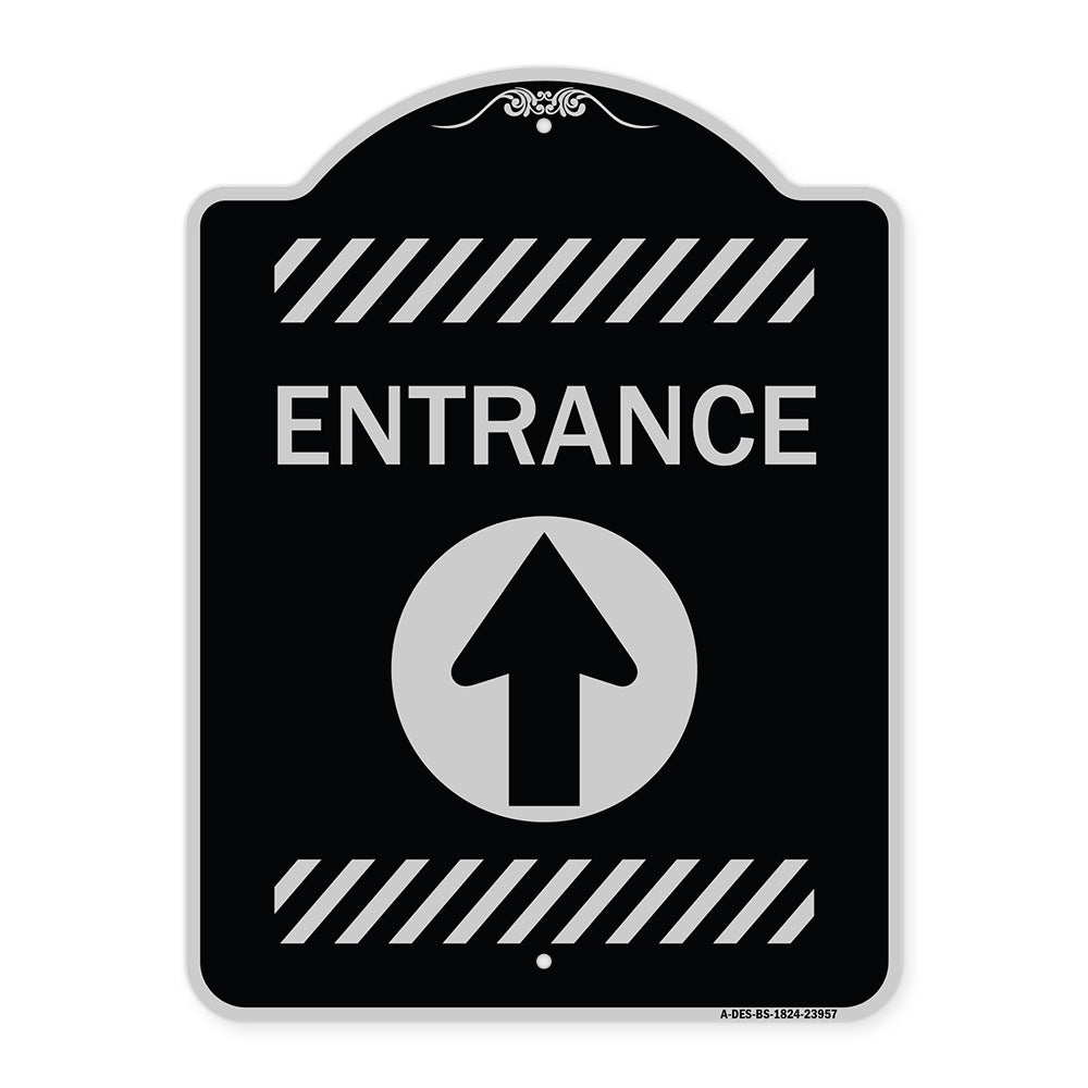 Flex Post Entrance with Straight Ahead Arrow Decal Only for Flex Paddle
