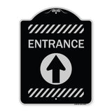 Flex Post Entrance with Straight Ahead Arrow Decal Only for Flex Paddle