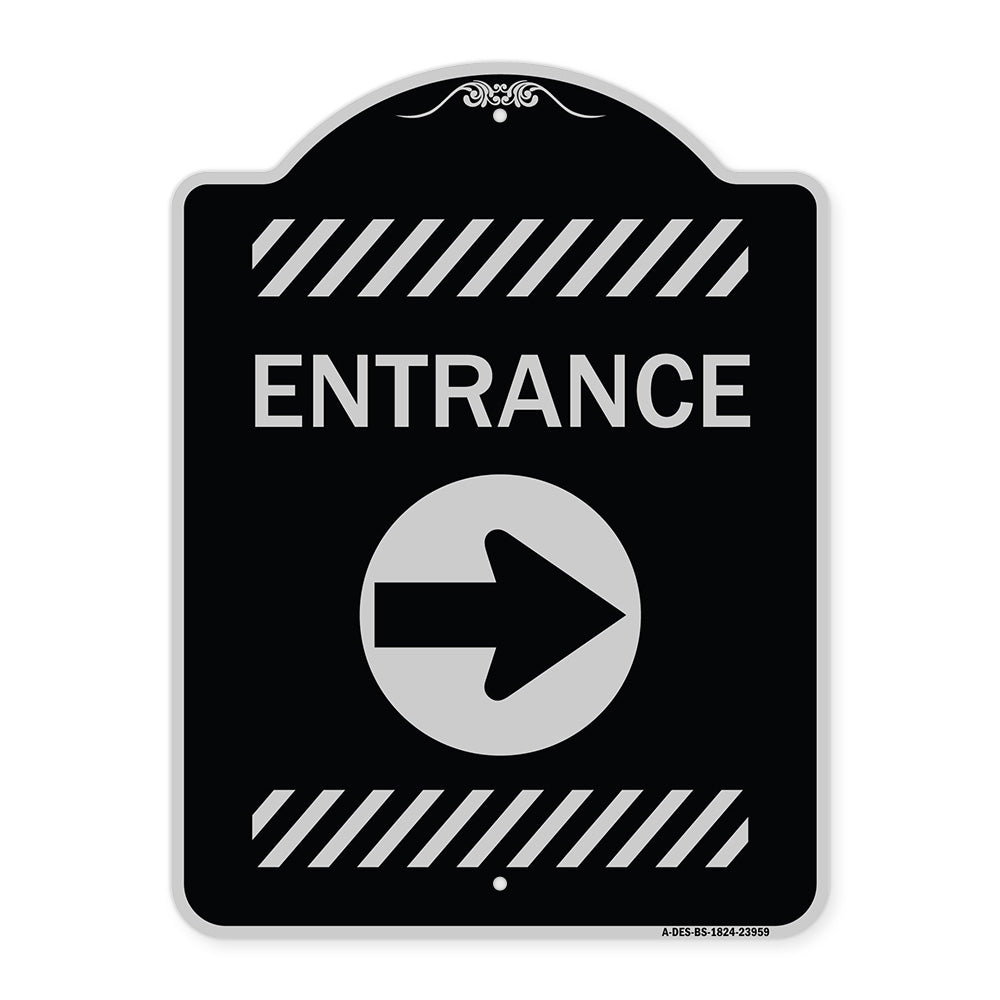 Flex Post Entrance with Right Arrow Decal Only for Flex Paddle