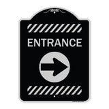 Flex Post Entrance with Right Arrow Decal Only for Flex Paddle