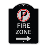 Fire Zone (No Parking Symbol and Right Arrow)