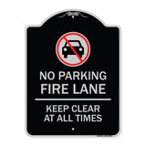 Fire Lane Keep Clear at All Times with Graphic