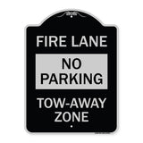 Fire Lane Sign No Parking Tow-Away Zone