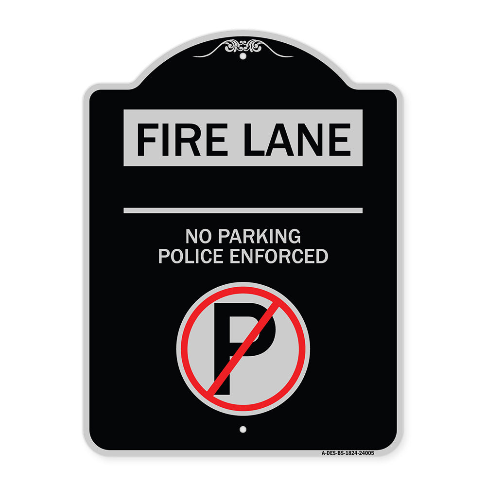 Fire Lane - No Parking Police Enforced (With No Parking Symbol)