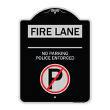 Fire Lane - No Parking Police Enforced (With No Parking Symbol)