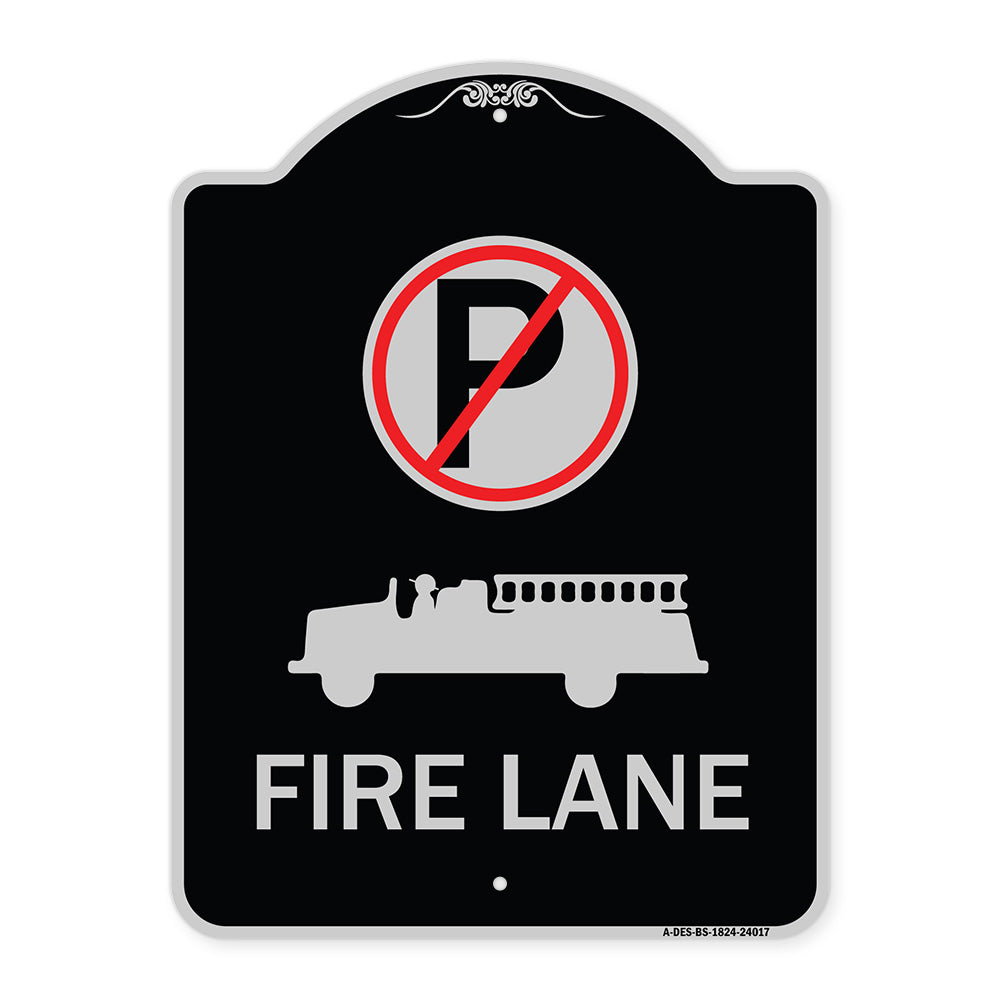 Fire Lane (With No Parking Symbol & Graphic)