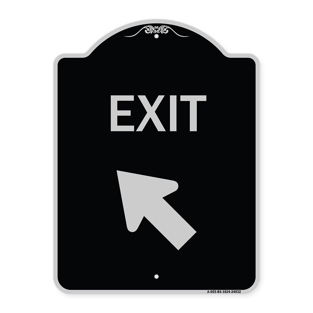 Exit Sign Exit with Left Arrow