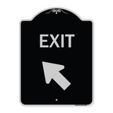 Exit Sign Exit with Left Arrow