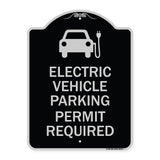 Electric Vehicle Parking Permit Required (With Electric Car Graphic)
