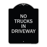 Driveway Sign No Trucks in Driveway